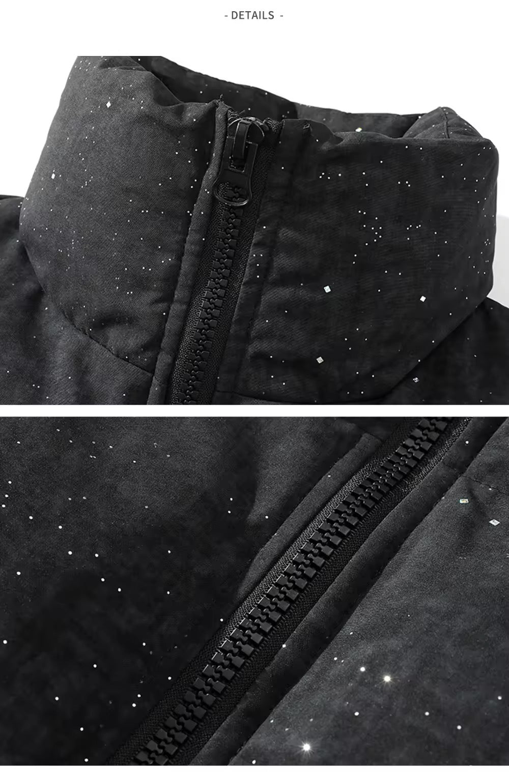 BASEFLY White Dot Unisex Puffer Jacket Thick