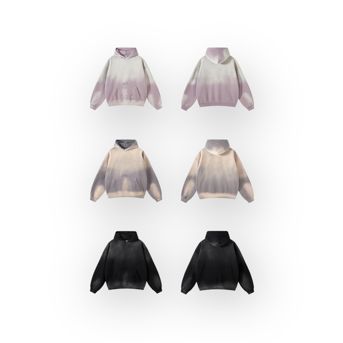 ZODF Loose 360gsm Ripped Warm Fleece Pullover