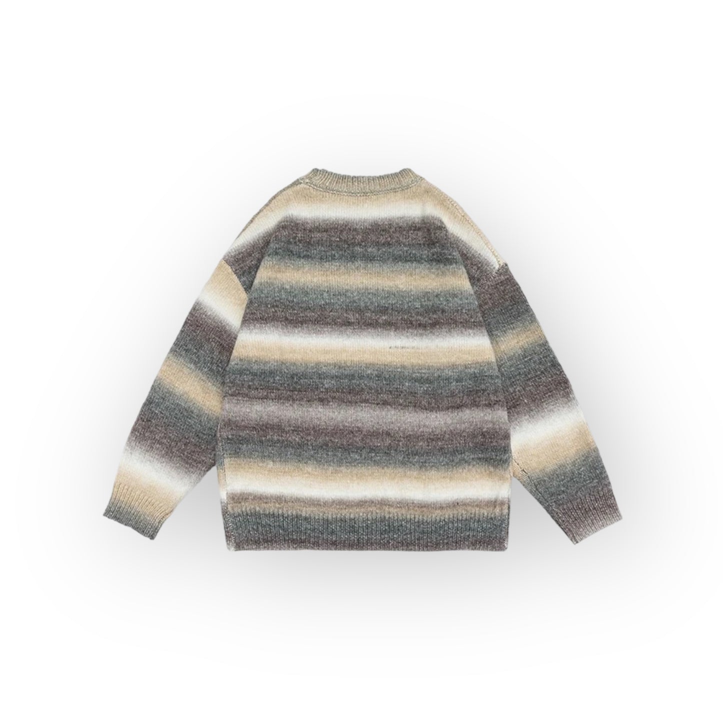 Neoism Stripe Rainbow Color Chic High Streetwear Sweater