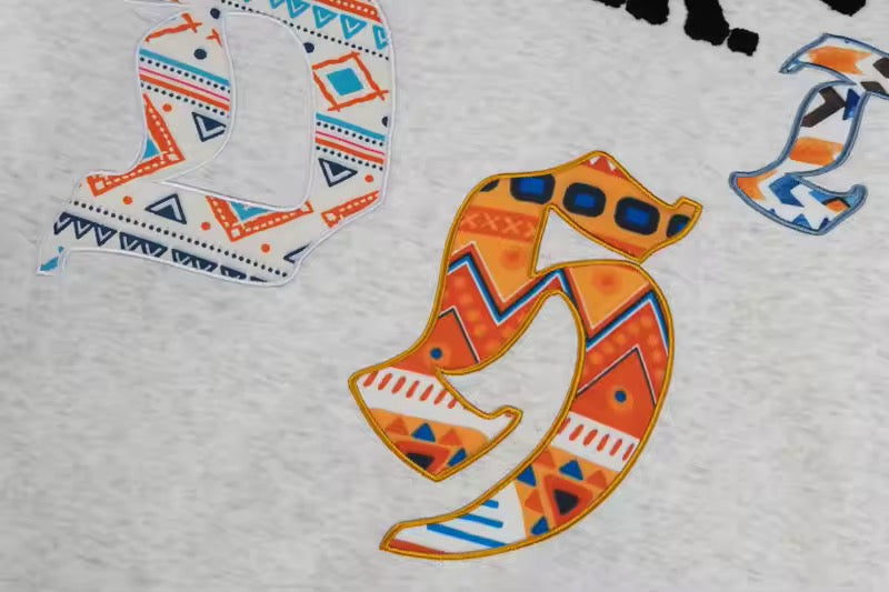 GONTHWID Embroidered Patchwork Hoodie