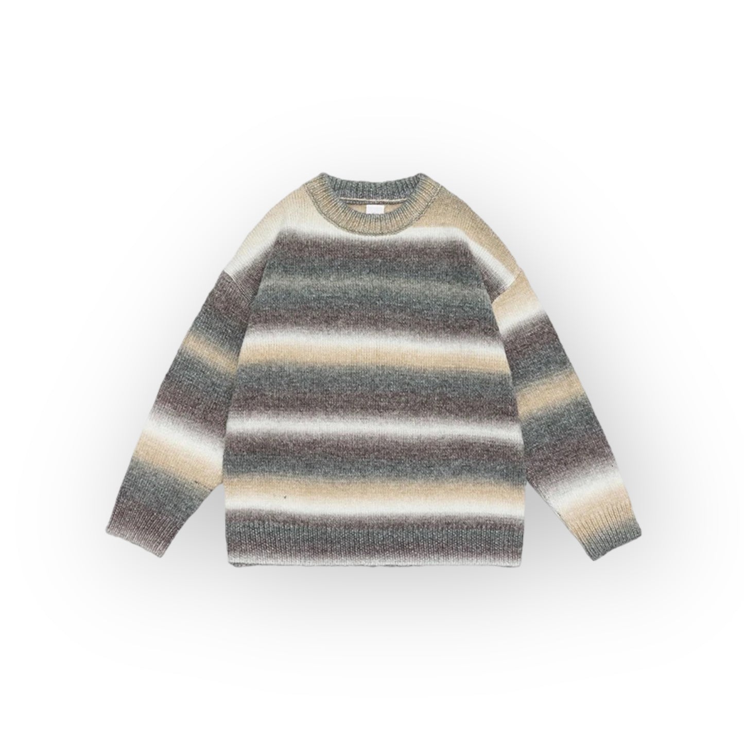 Neoism Stripe Rainbow Color Chic High Streetwear Sweater