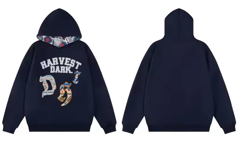 GONTHWID Embroidered Patchwork Hoodie