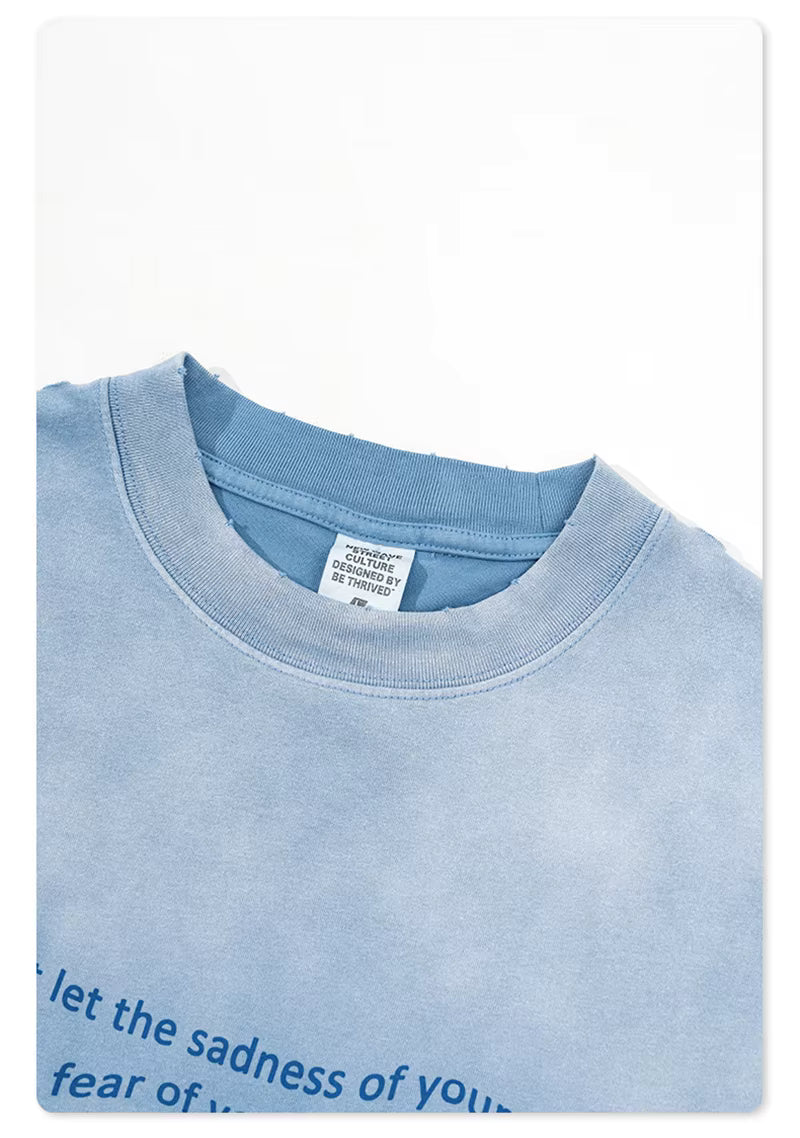 HY0858 250gsm Ripped Cotton T Shirt