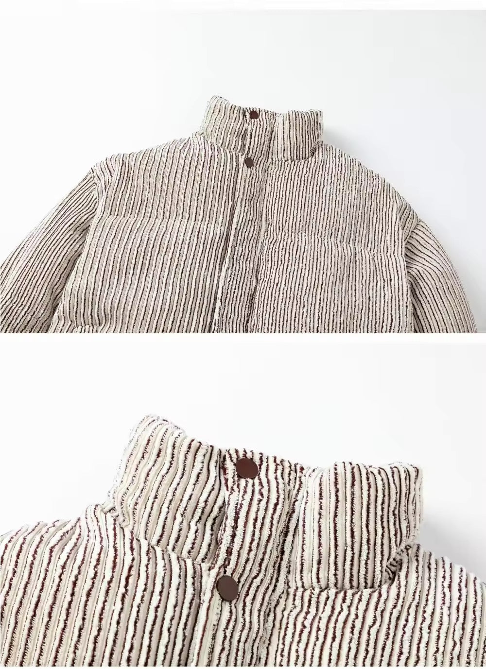 BASEFLY Corduroy Winter Stripe Puffer Jacket