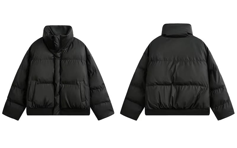 GONTHWID Solid Plain Thick Warm Padded Jacket