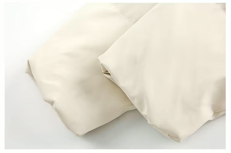 GONTHWID Solid Plain Thick Warm Padded Jacket