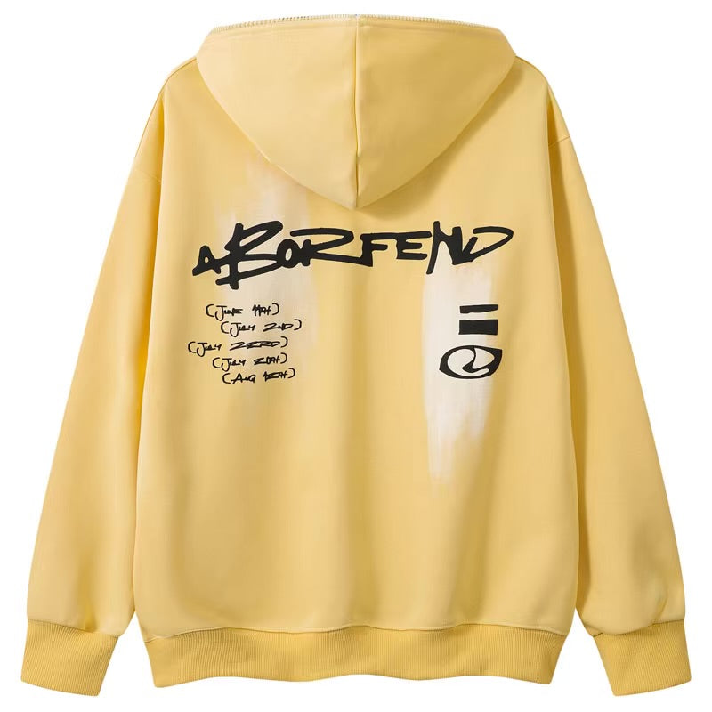 GONTHWID Graphic Printed Half Zip Up Hoodie