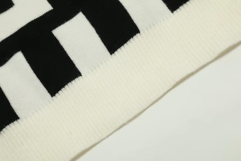GONTHWID Knitted Patchwork Racing Sports Jumper