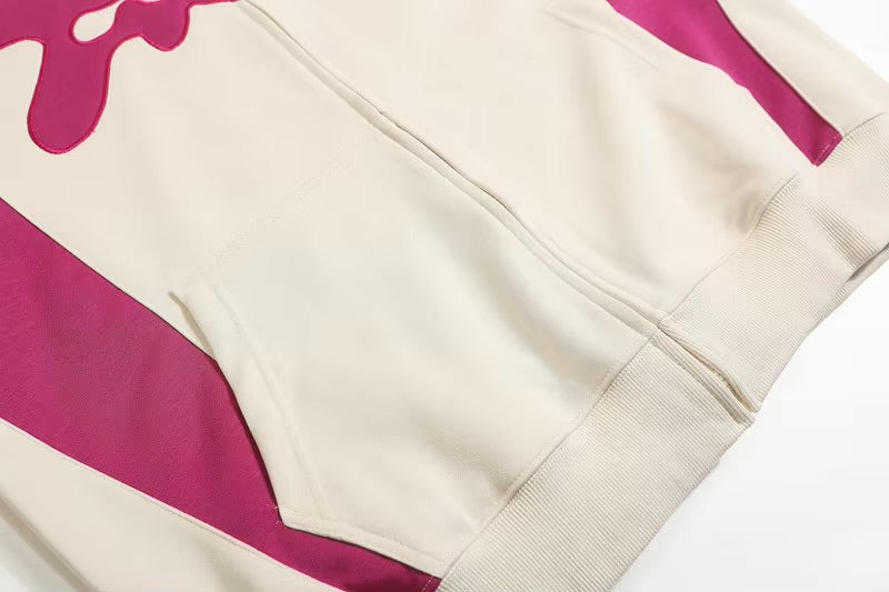 GONTHWID Embroidery Patch Oversized Hooded Sweatshirt