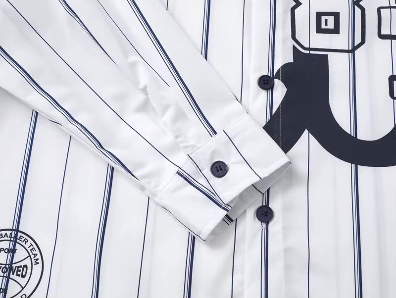 GONTHWID Printed Striped Sport Button Up Long Sleeve Shirt