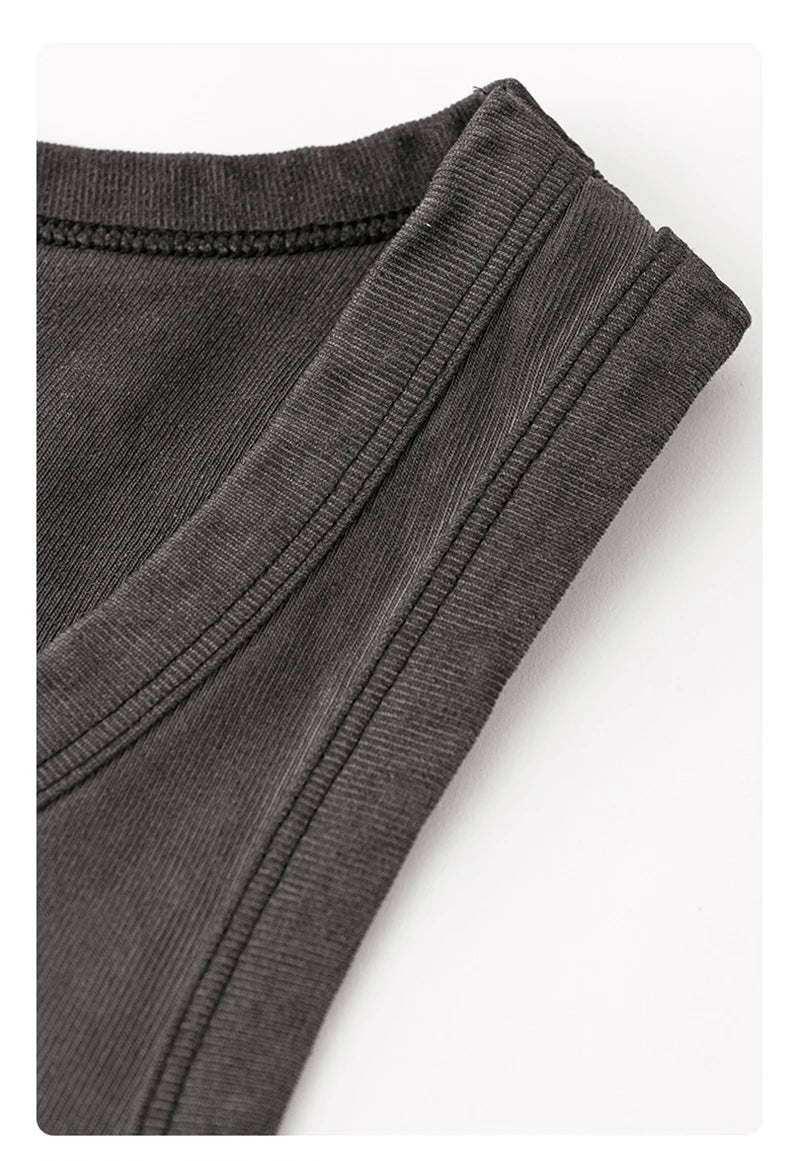 HY0980 Washed Tank Tops