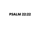 psalm 22:22