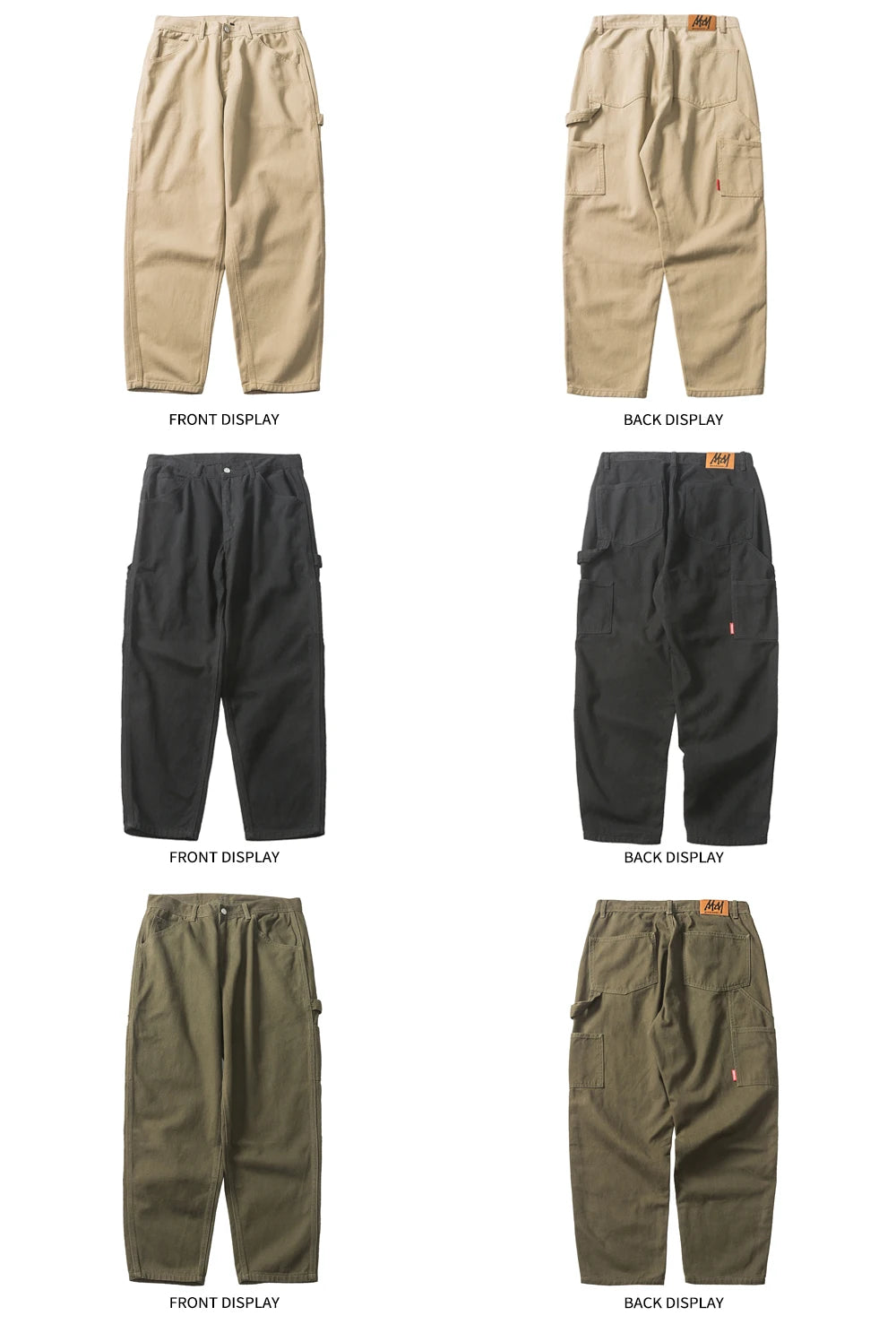 Medaigual Old School Straight Solid Classic Cargo Pants