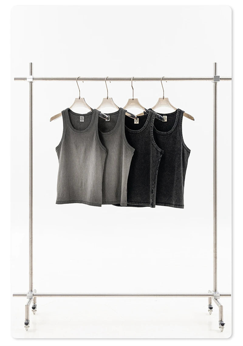 HY0980 Washed Tank Tops