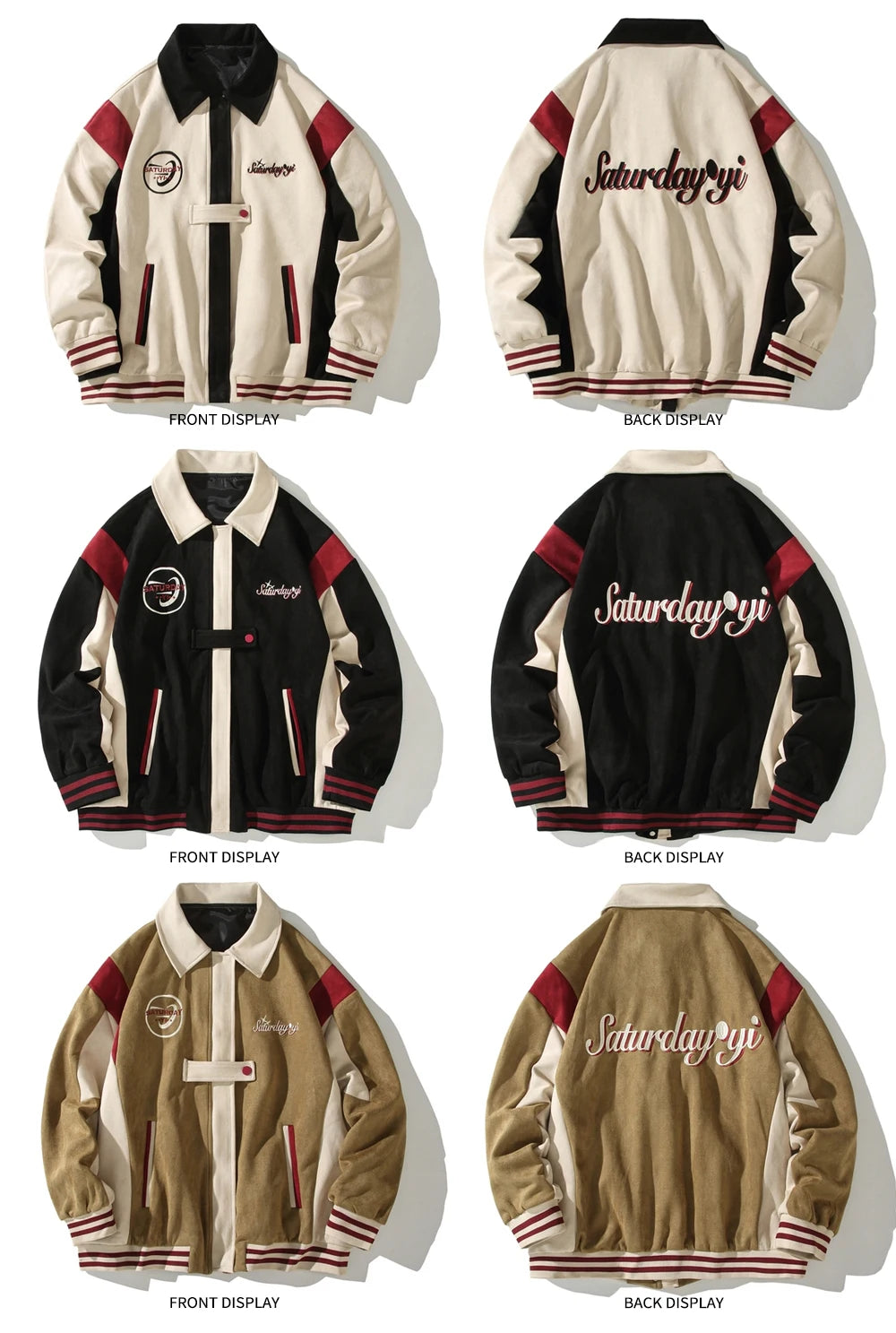 Saturday Yi Patchwork Stadium Award Embroid Baseball Bomber