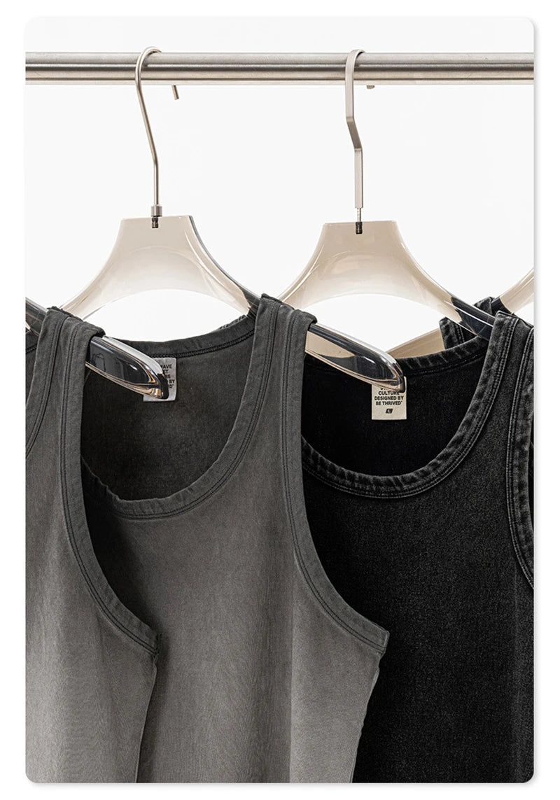 HY0980 Washed Tank Tops