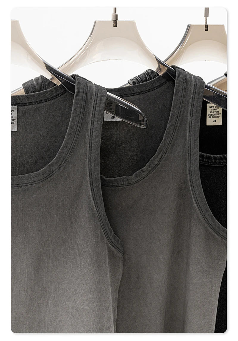 HY0980 Washed Tank Tops