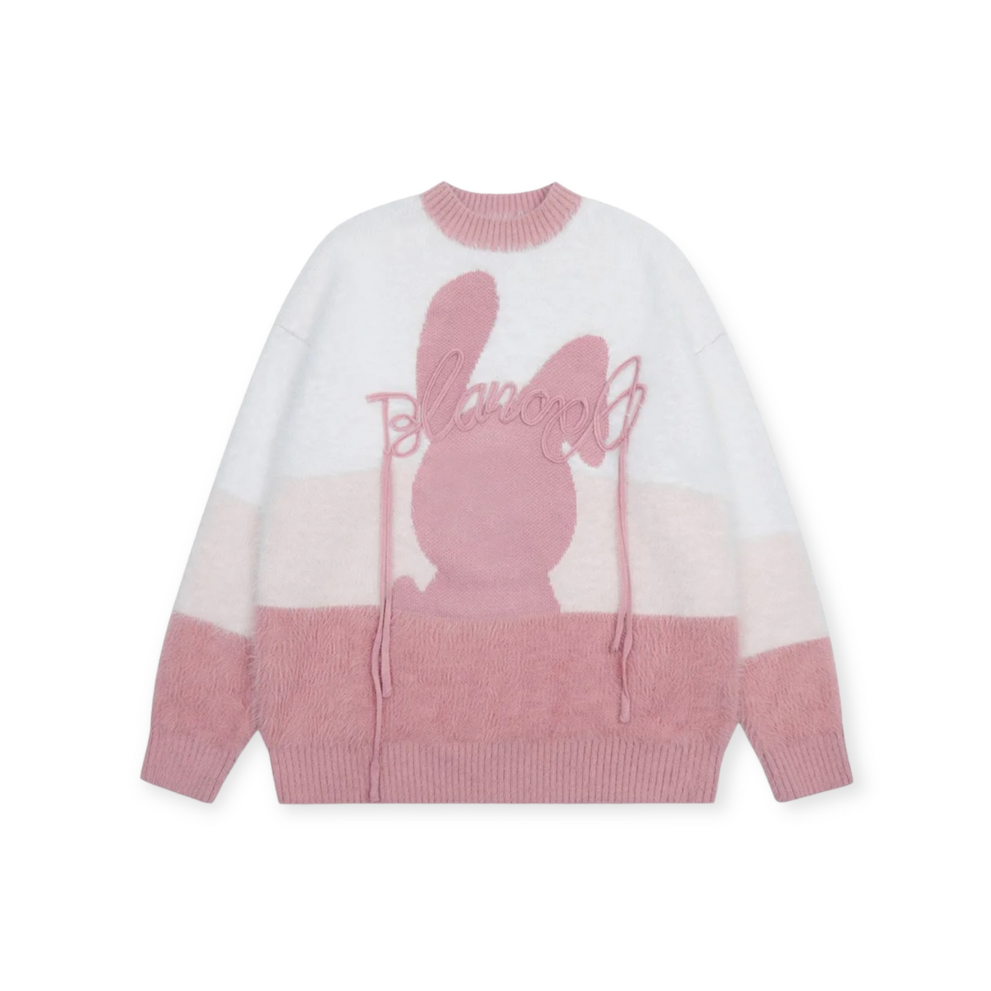 Aolamegs Cute Rabbit Splice Graphics Sweater