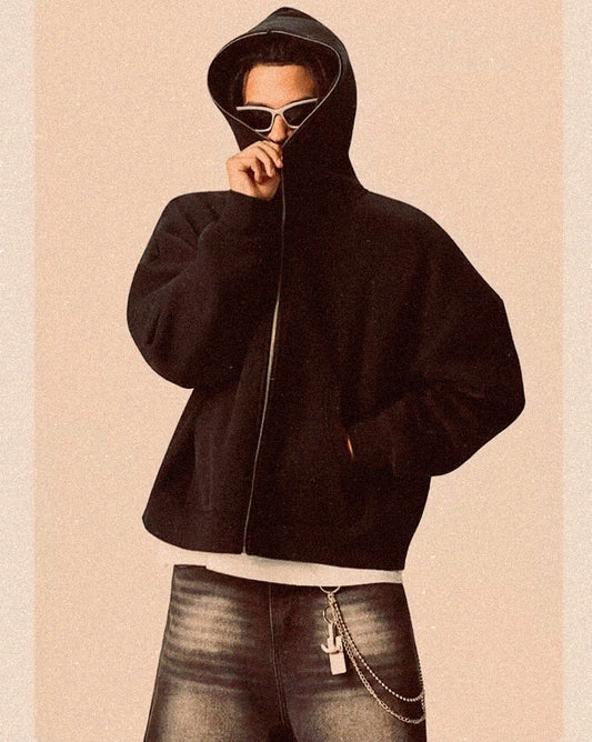 HY0047 Full Face Unisex Zipper Hoodie