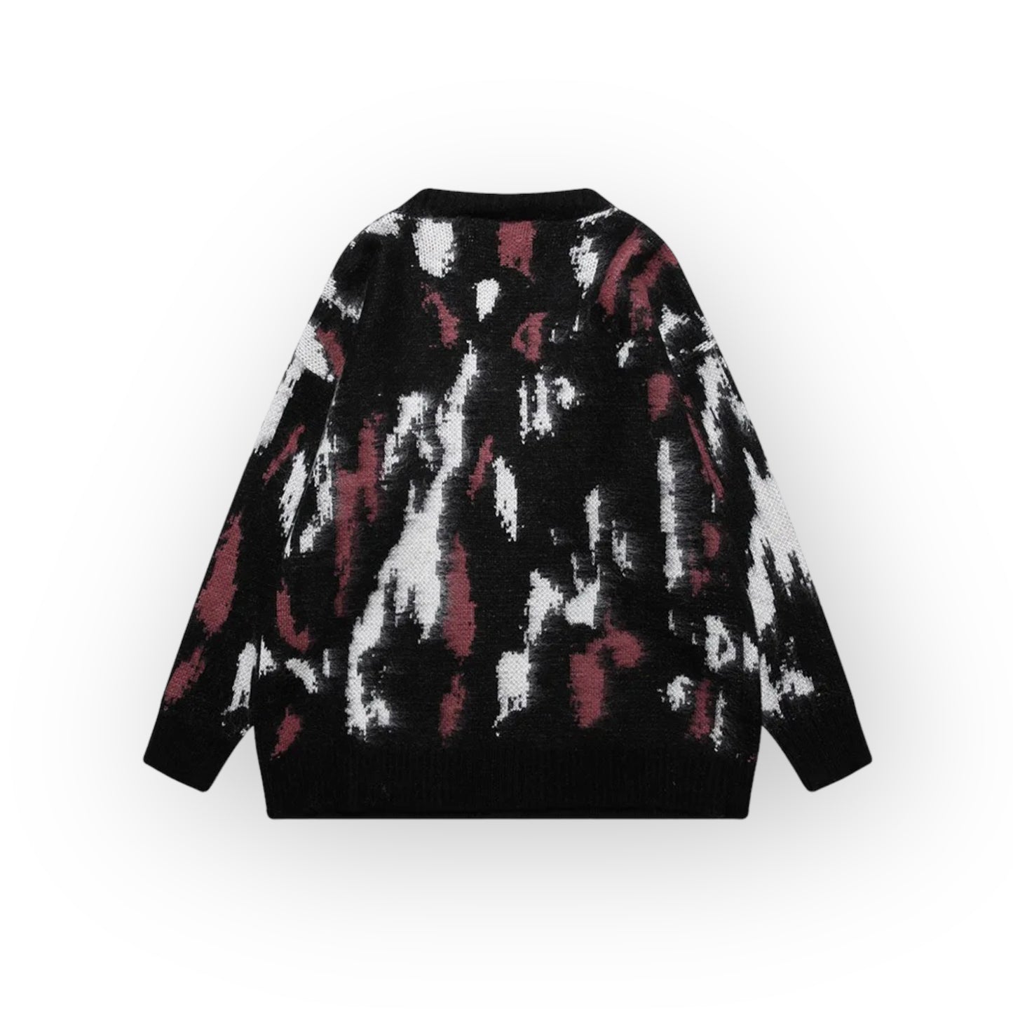 Aolamegs Colorblock Jacquard Mohair Sweater Jackets