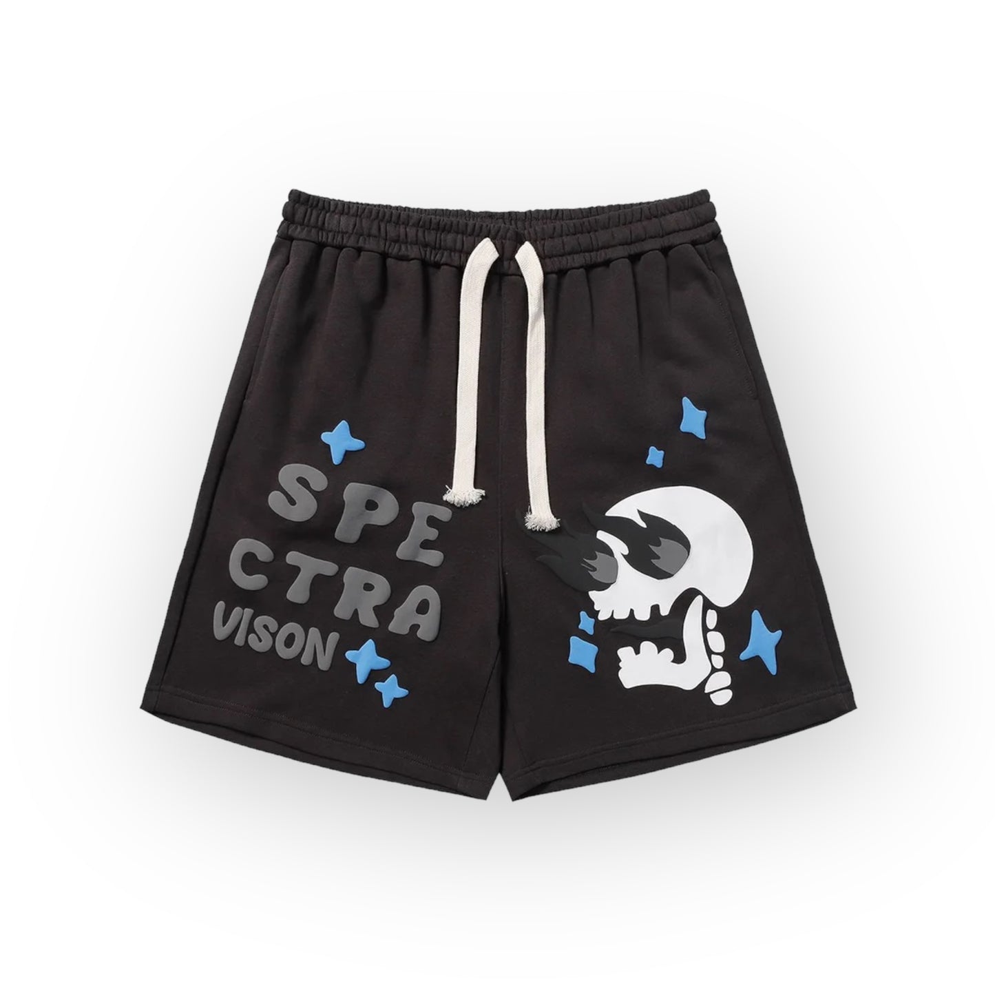 Aolamegs Skull Graphic Letter Print Shorts