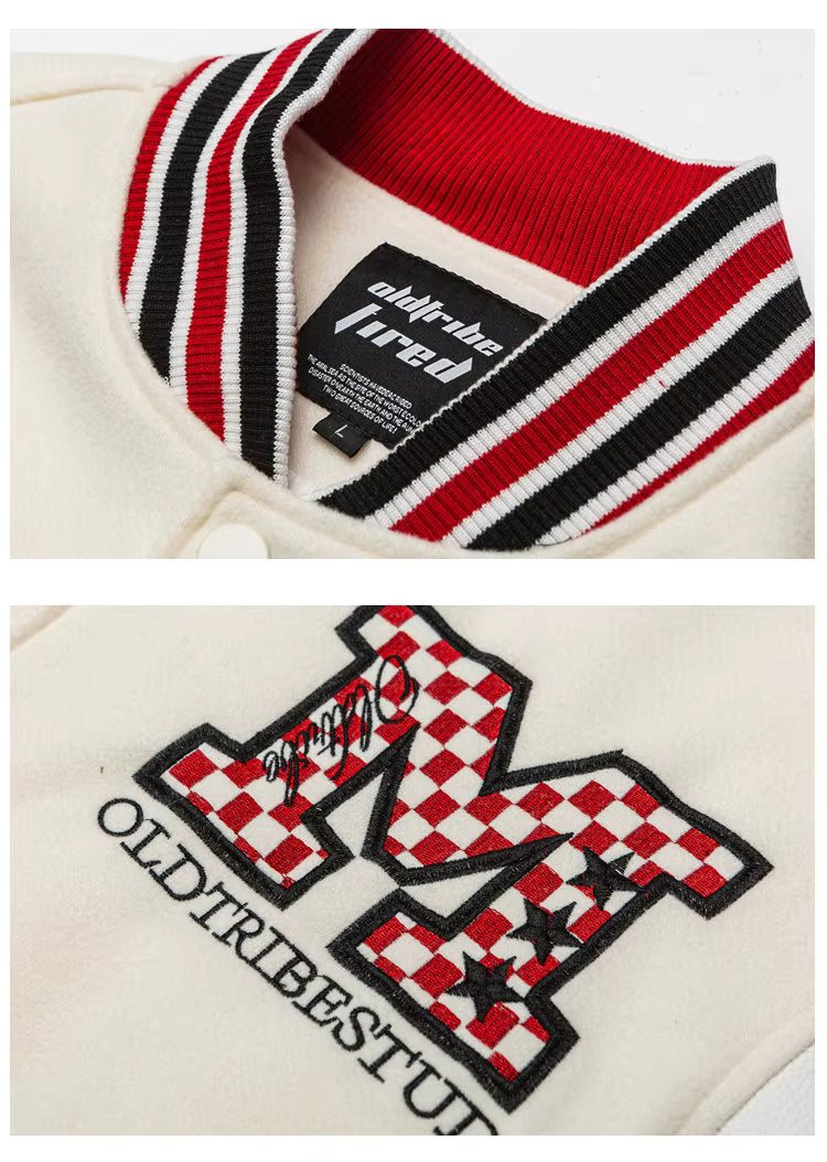 Award Letter M Embroid Bomber Jacket