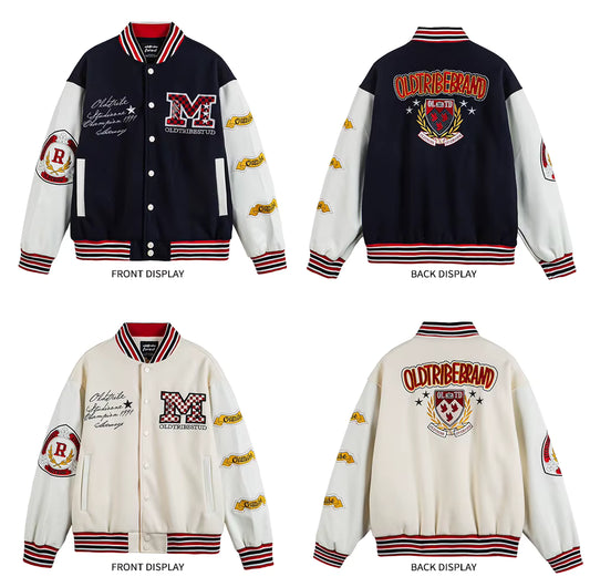 Award Letter M Embroid Bomber Jacket