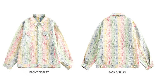 AYWTER Rainbow Gradient Button Bomber