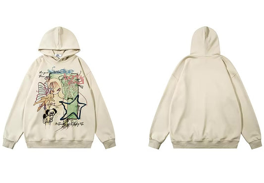 Tiny Spark Graffiti Graphic Hoodie