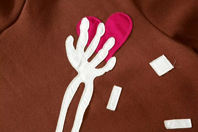 GONTHWID Skeleton Patch Fleece Hoodie