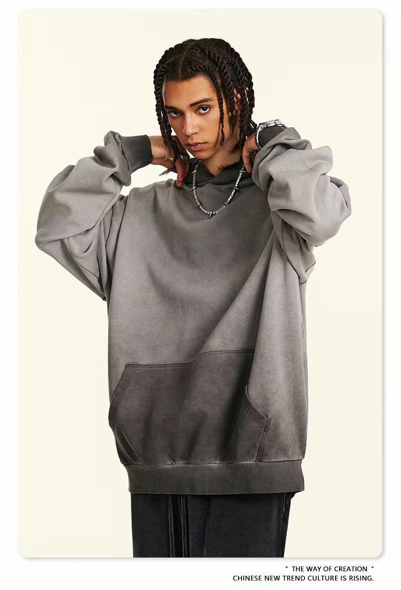 ZODF American Retro Washed Cotton Hoodie