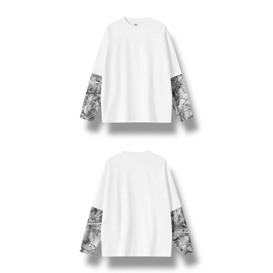 Oversized 340gsm 2-Piece Long Sleeve T Shirts Top