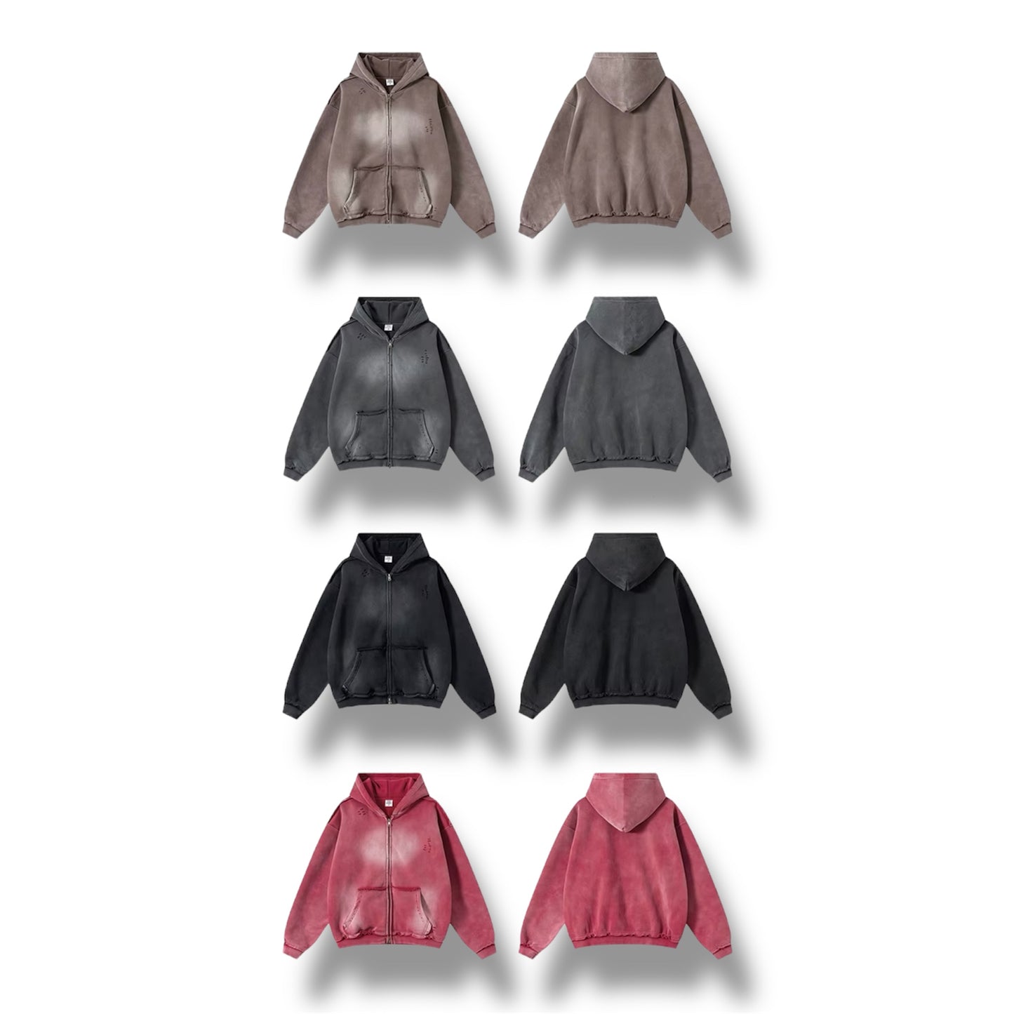 HY1117 Ripped Distressed Hooded Pullover