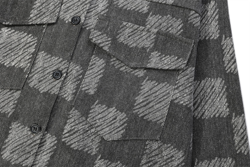 Checkerboard Plaid Long Sleeved Shirt