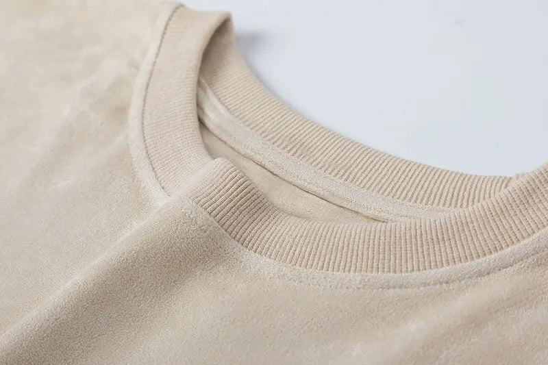 GONTHWID Suede T-Shirt