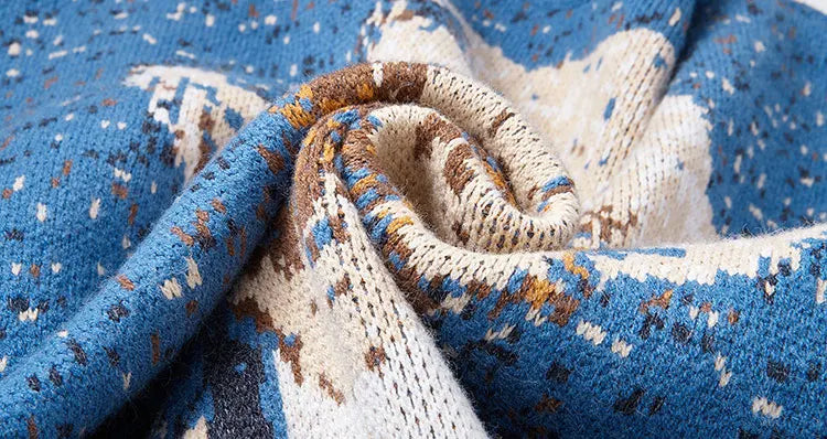 GONTHWID Van Gogh Blue Cardigan Sweater