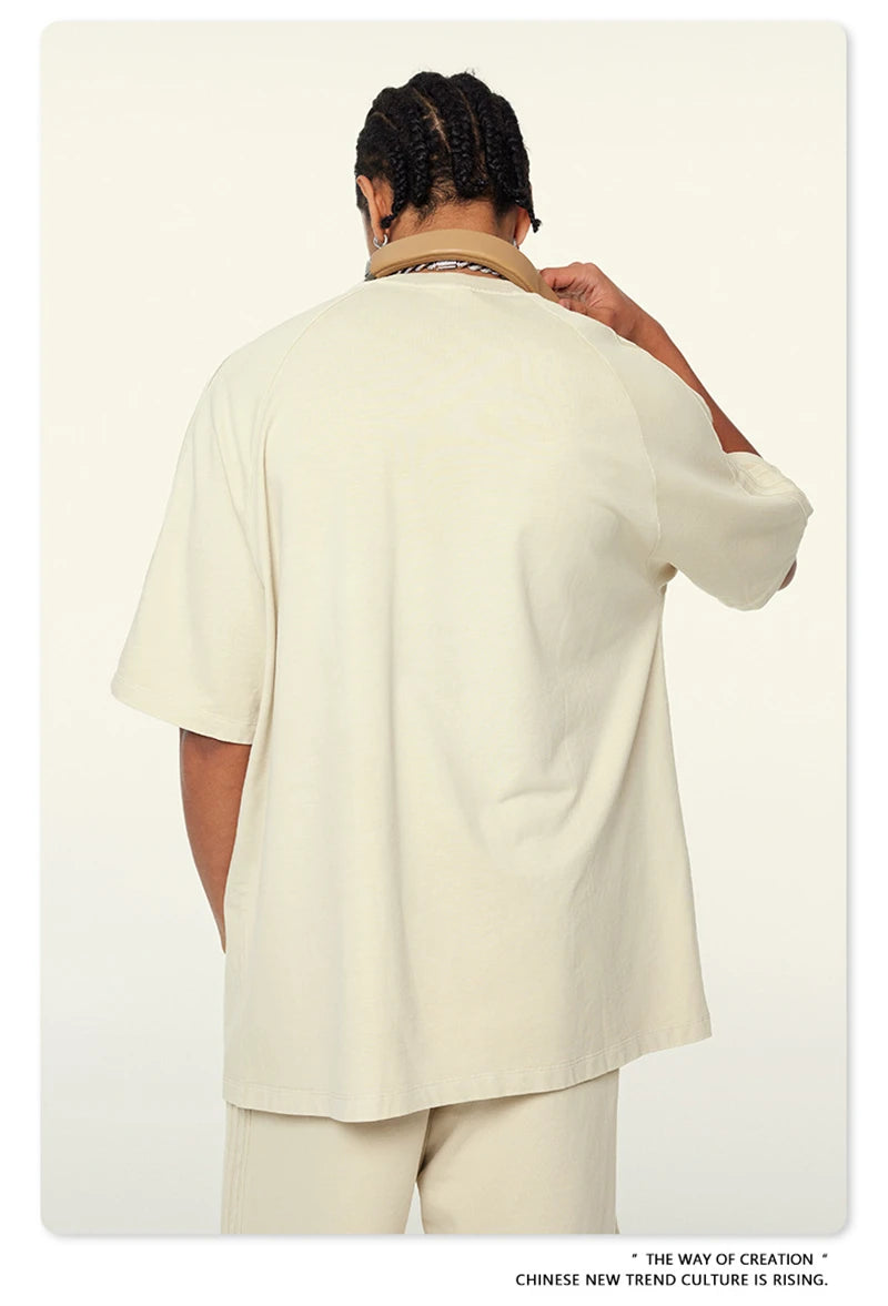 ZODF 250gsm Terry Cotton Raglan Sleeve T-Shirt