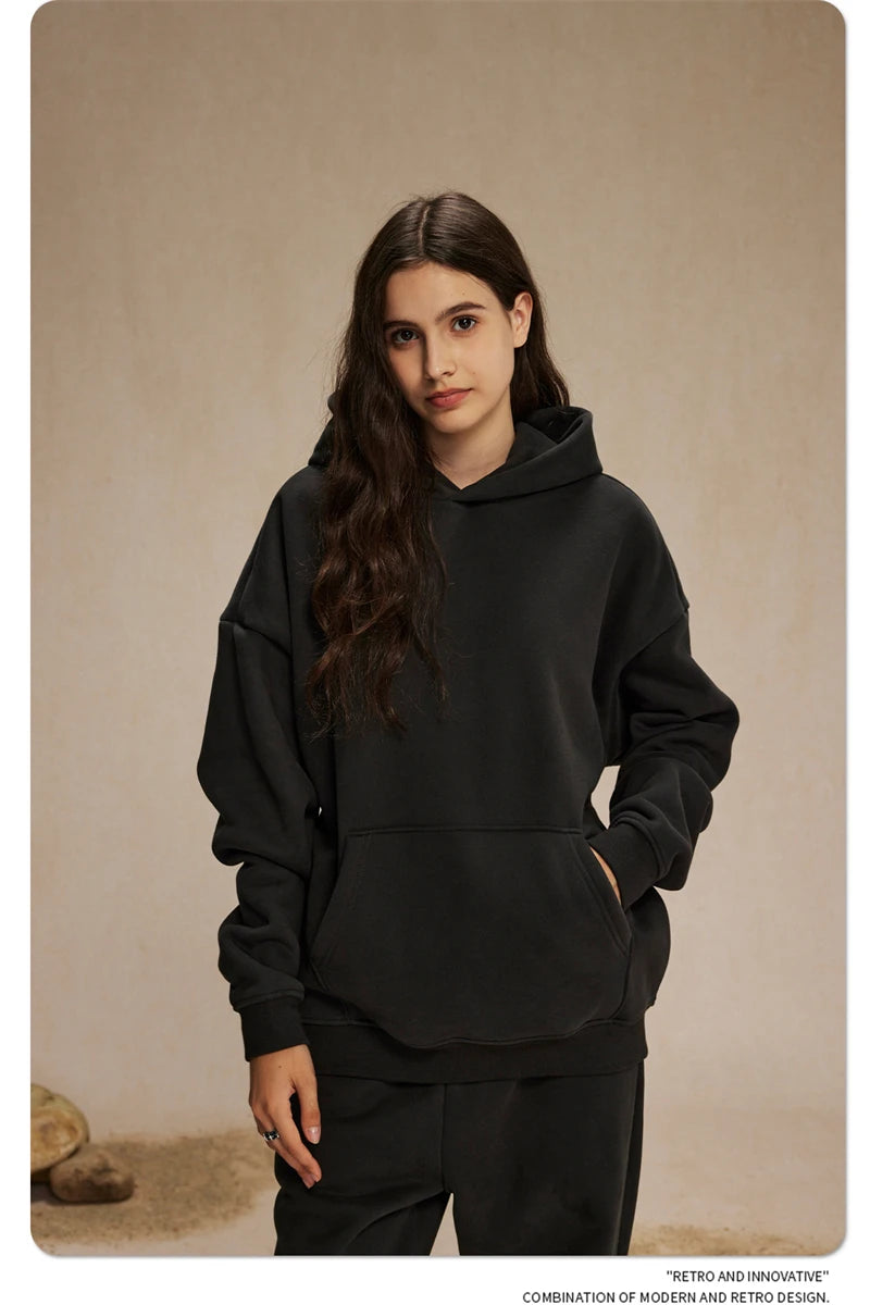 ZODF Fleece Basic Oversized 400gsm Pullovers HY0929