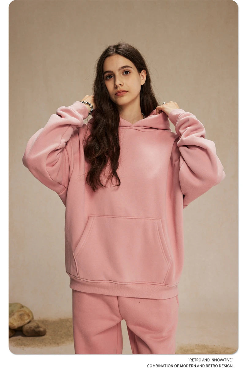 ZODF Fleece Basic Oversized 400gsm Pullovers HY0929