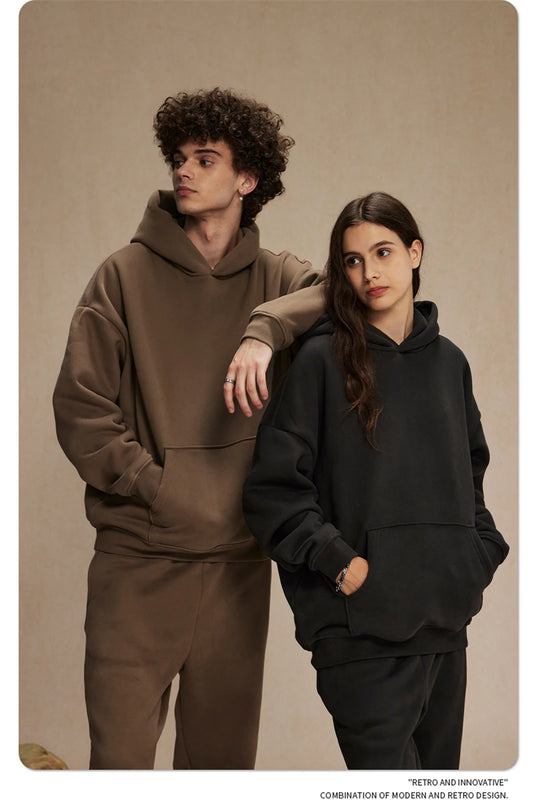 ZODF Fleece Basic Oversized 400gsm Pullovers HY0929