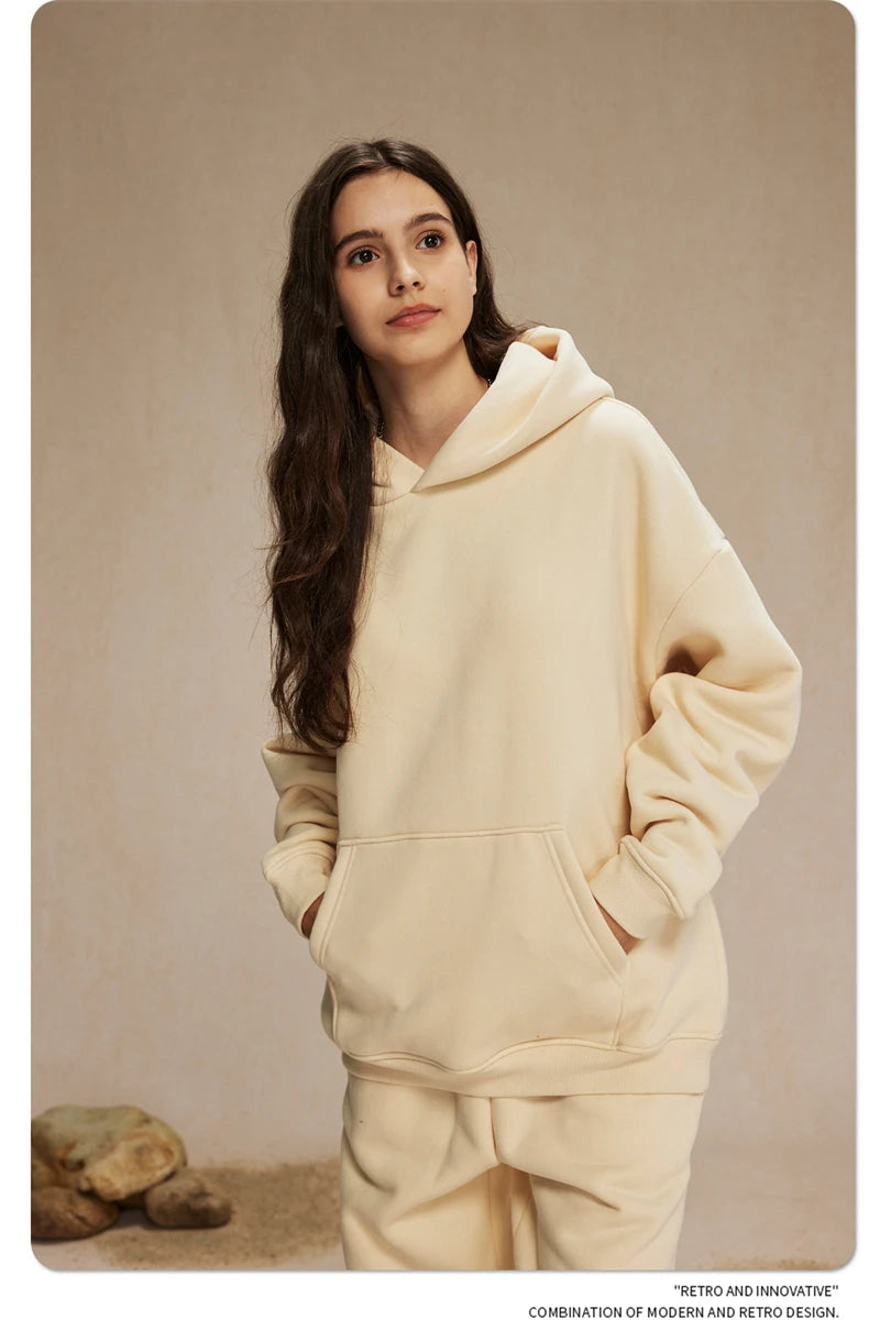 ZODF Fleece Basic Oversized 400gsm Pullovers HY0929