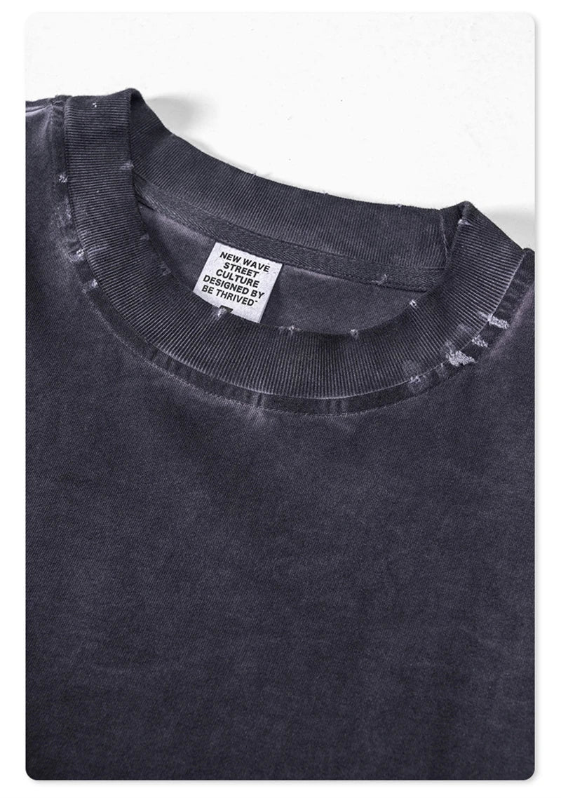 ZODF 310gsm Ripped Summer Oversize Sleeveless T-Shirt