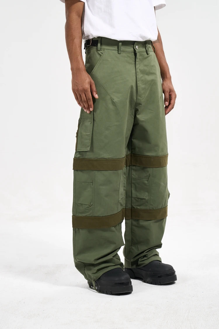 UncleDonJM Multi Pocket  Loose Paratrooper Pants
