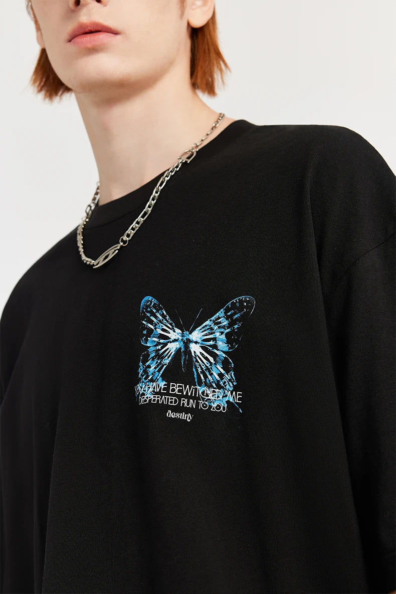 INFLATION X-Ray Butterfly Printed T-shirt