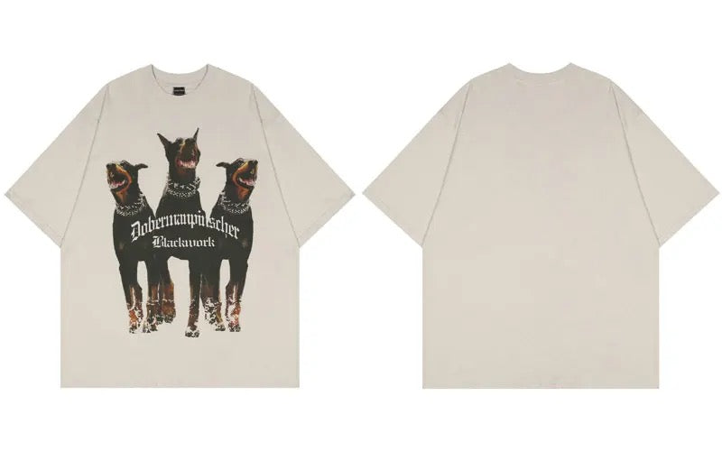 GONTHWID Doberman Print T-shirt