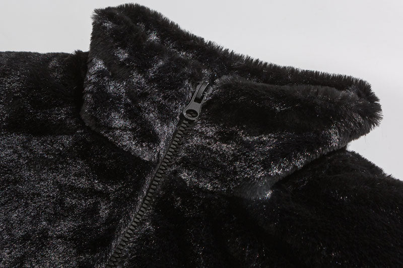 GONTHWID Winter Faux Fur Fleece Jacket