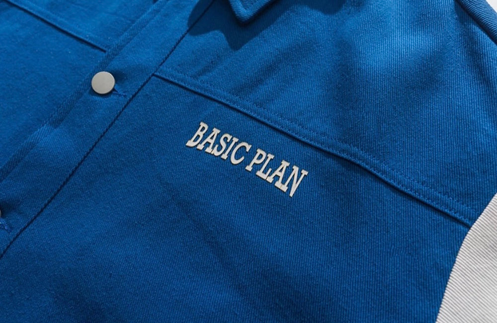 Basic Plan ‚A‘ oversize baseball jacket